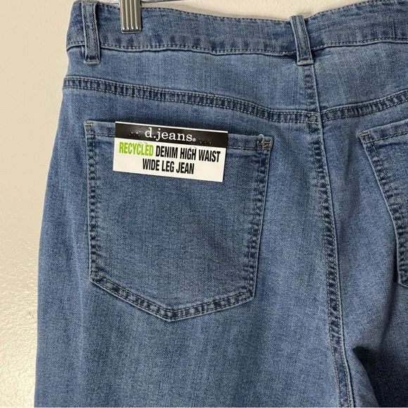 Trendy Wide Leg High Waist Cargo Jeans - Picture 2 of 8